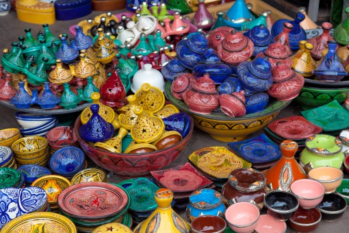 Pieces of Pottery in Marrakech, Morocco