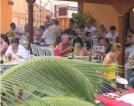 Buffet y barbacoas en el exterior