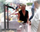 Fiesta de la barbacoa en el complejo