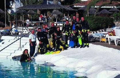 Courses of diving in the Lido Lake (next to the hotel)