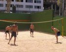 Zone of volley beach
